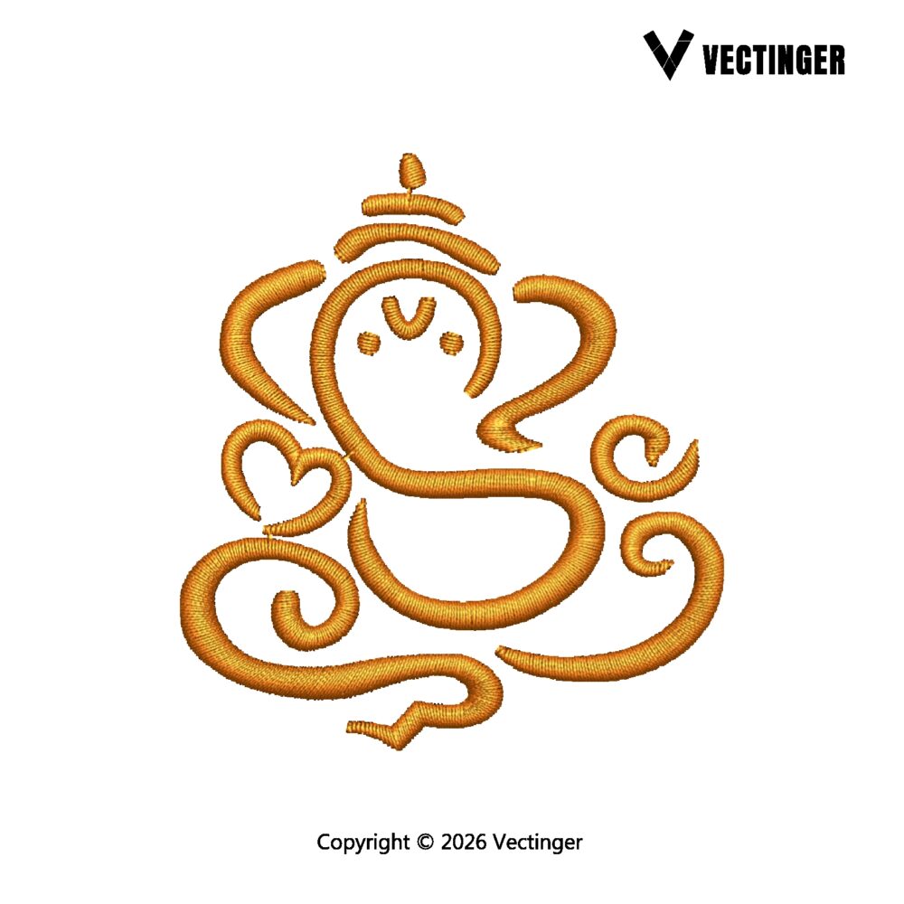 Lord Ganesh Embroidery Design