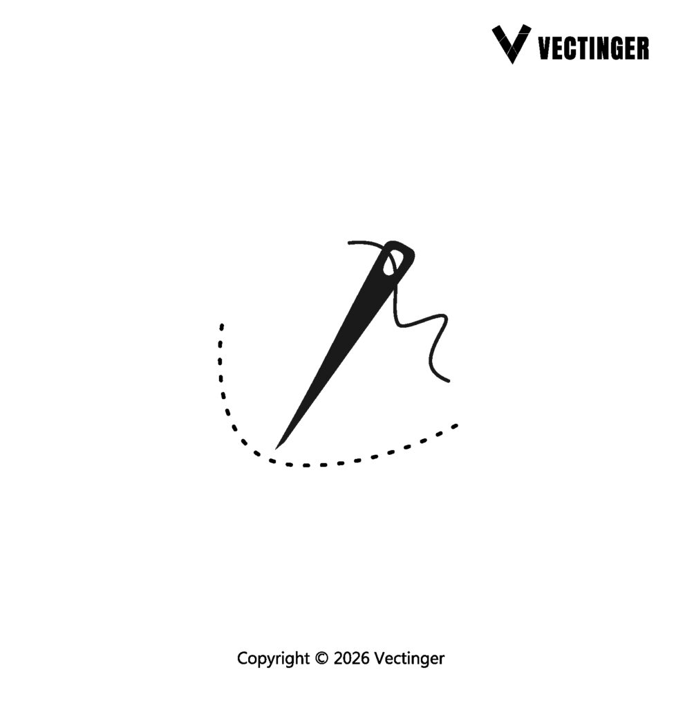 Sewing Needle with Stitch Icon