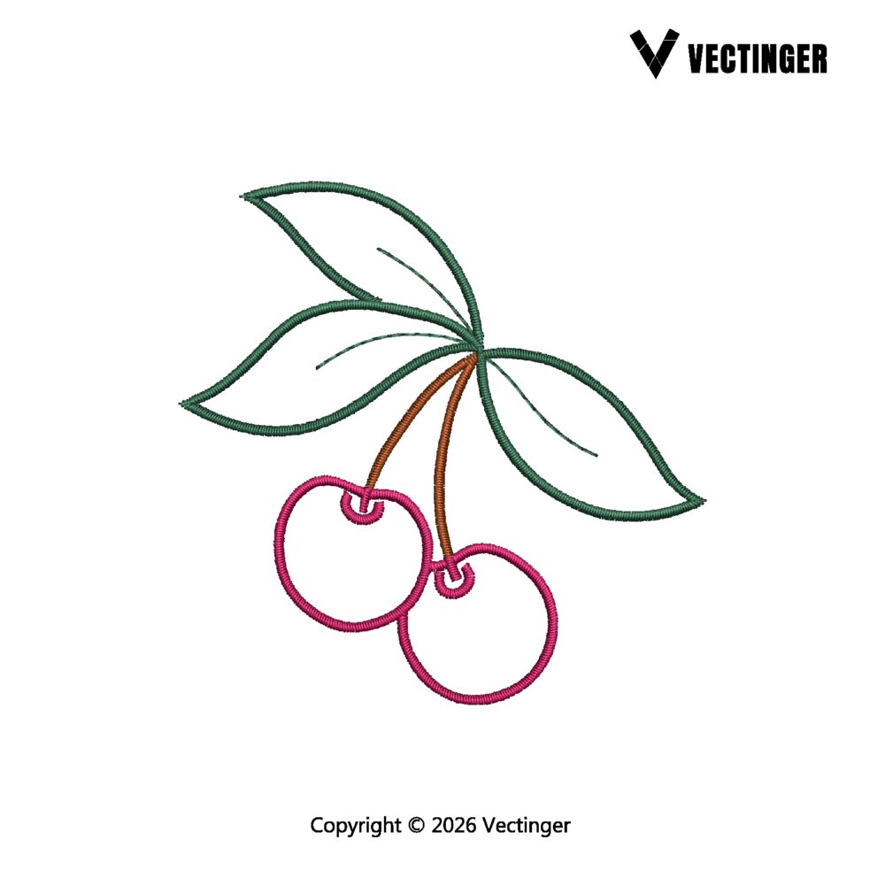 Cherry Embroidery Design
