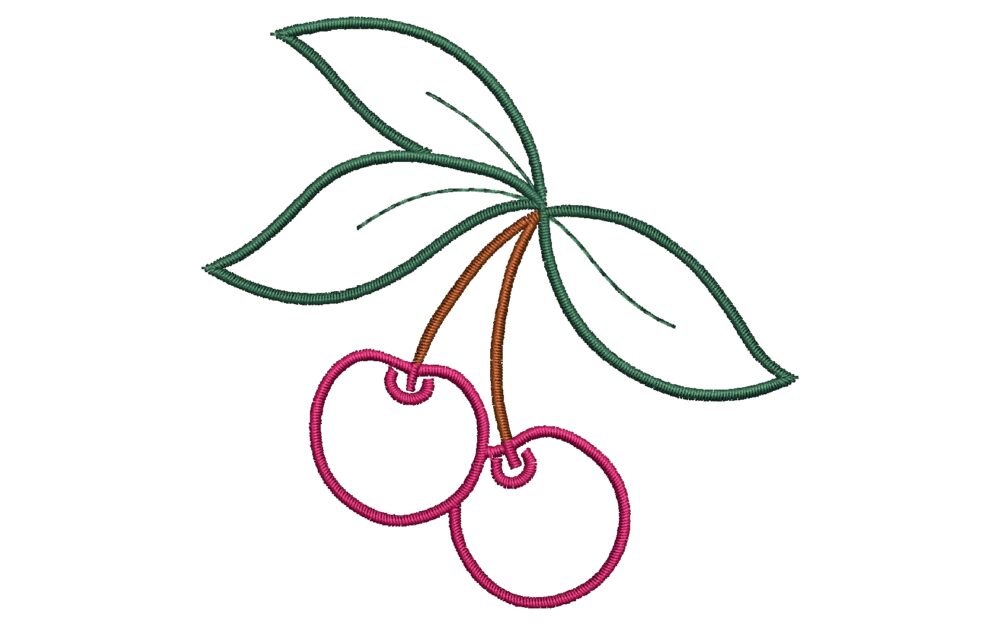 Cherry Embroidery Design