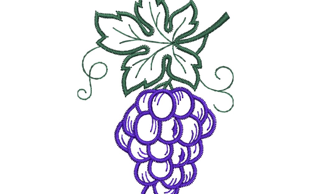 Grapes Embroidery Design